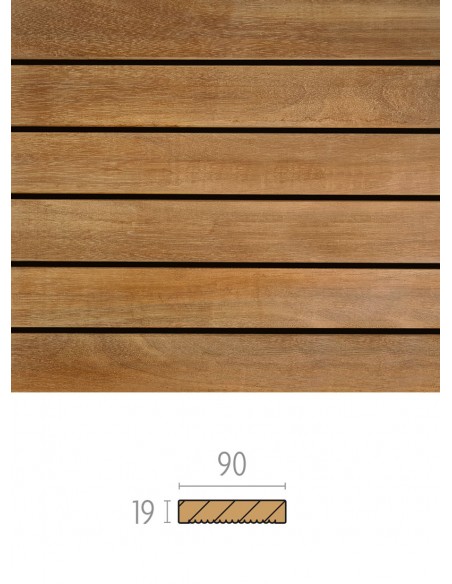 Smal plank Hardhout terras in Bangkirai