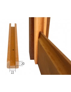 Profil U rainuré en bois exotique 2