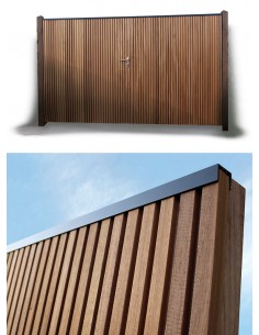 Portail de parking en thermowood