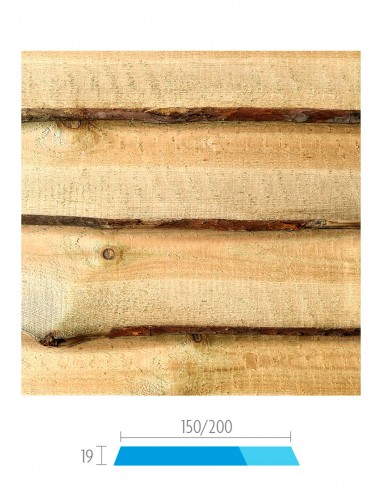 Planche canadienne de bardage en sapin autoclave 19 x 150/200 mm