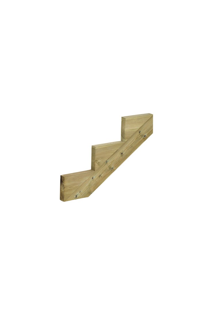 Trapbalk 4 Treden 34,2° | Trapwang Geïmpregneerd Hout Steile Tuintrap