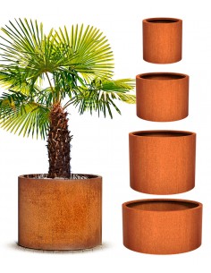 Cortenstaal bloembak cylindrical
