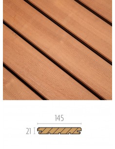 Terras in Mukulungu (Afrikulu) hardhout 21x145 mm | Klasse 1 2