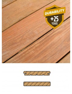 Lame de terrasse Ipé du Brésil 21 x 140 mm lisse | Otiva