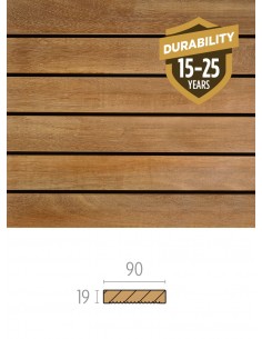 Smal plank Hardhout terras in Bangkirai