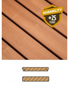 Mukulungu (Afrikulu) : lame de terrasse bois dur 21 x 145 mm