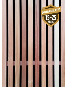 Verticaal open lattenwerk of spouwbekleding