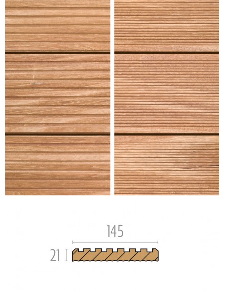Terrasse et planches en Bangkirai rainuré FSC