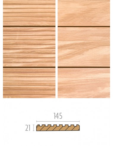 Terrasse et planches en bois dur - strié - lisse