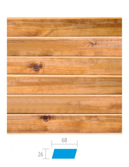 Rhombus gevelbekleding in thermowood 26 × 68 mm