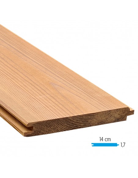 Plank in Thermowood dennen tand en groef 17 x 140 mm om te schroeven
