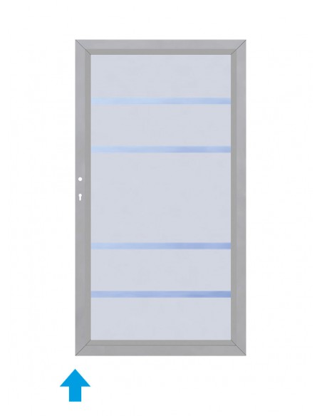 Porte extérieure en verre sur mesure