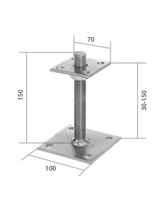 Plaatanker in hoogte verstelbaar