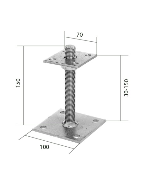 Plaatanker in hoogte verstelbaar