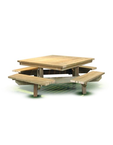 Table avec banc pour jardin