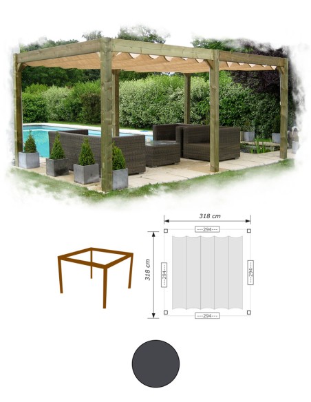 Grande tonnelle de terrasse