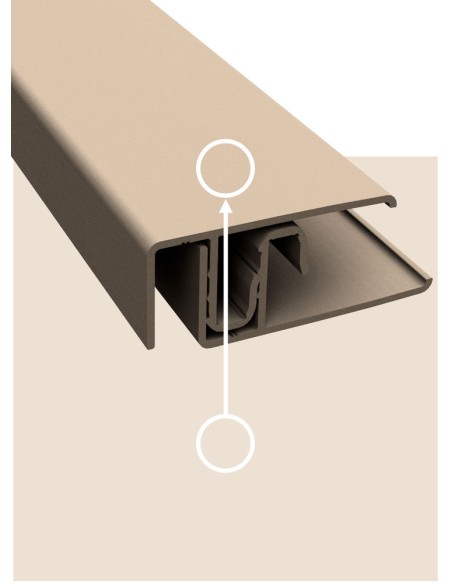 Profilé de bordure clipsable en aluminium laqué