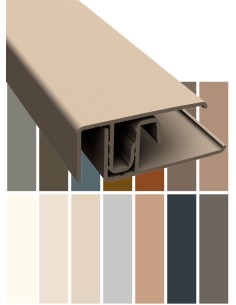 Tweedelig gelakt aluminium randprofiel
