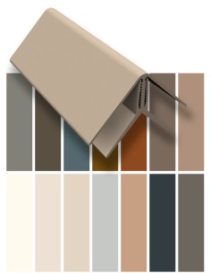 Tweedelig binnen- en buitenhoek PVC 5 st.