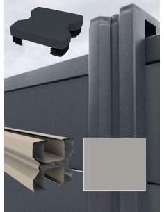 Aluminium Duofuse paal 8,2 cm, afdekkap inbegrepen | Otiva 2
