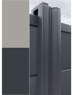 Aluminium paal met afdekkap