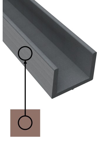 Profilé de soutien de bordure béton en composite