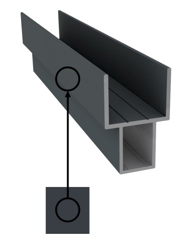 Profilé de soutien de bordure béton en aluminium