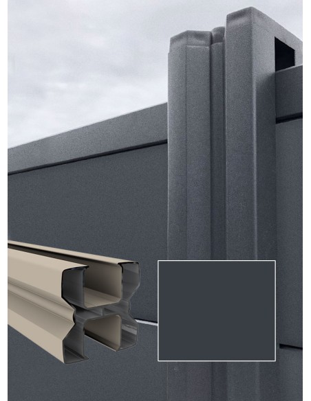 Tussen en eind aluminiumpaal