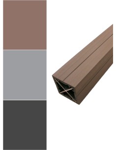 Poteau composite Duofuse 90 × 90 mm sans chapeau | Otiva