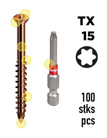 SPAX-schroef 4×45 mm