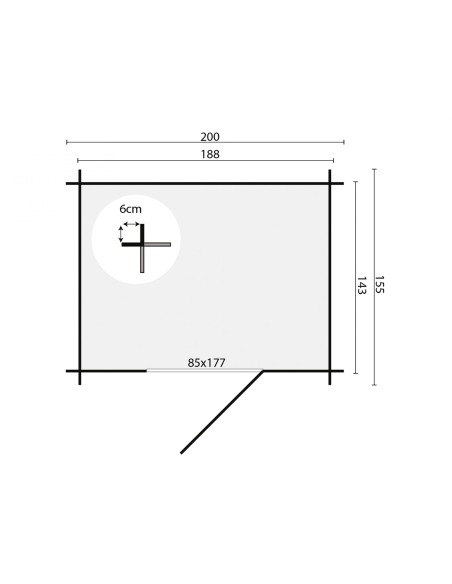 Petit abri de jardin pour rangement 200 x 155 cm - 19 mm - ±3 m2
