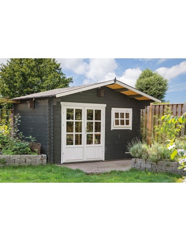 Lichte tuinschuur 380 x 300 cm - 28 mm - ±10 m2