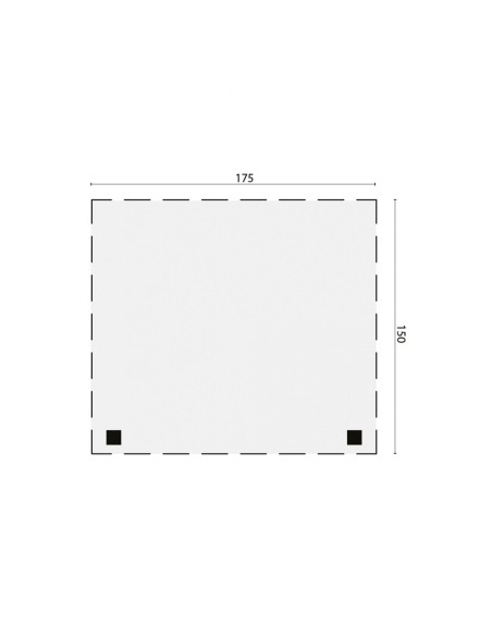 Kleine overkapping voor tuinhuisje