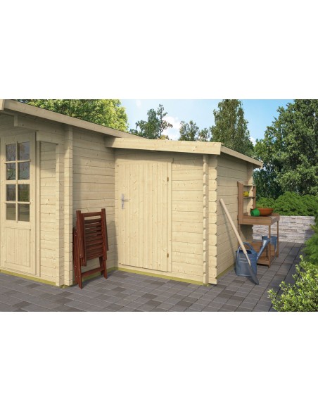 Grote aanbouw voor tuinhuisjes