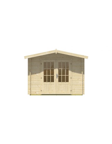 Tuinhuisje met dubbele glazen deur en zijraam 300 x 500 cm - 40 mm - ±13 m2