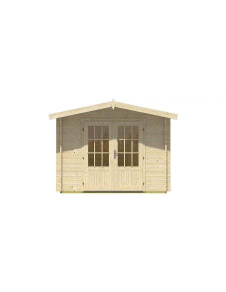 Tuinhuisje met dubbele glazen deur en zijraam 300 x 500 cm - 40 mm - ±13 m2