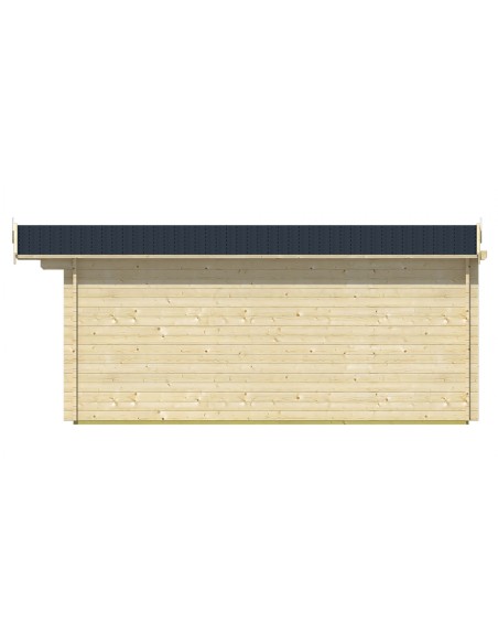 Tuinhuisje met dubbele glazen deur en zijraam 300 x 500 cm - 40 mm - ±13 m2