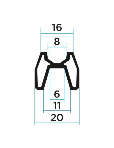 Adapter voor glas en Deco profiel
