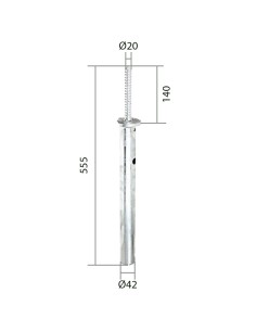 Barre à bétonner pour poteau