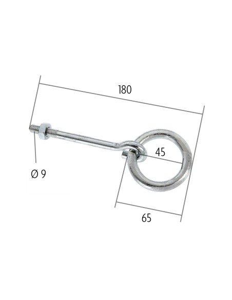 Anneau de fixation avec écrou