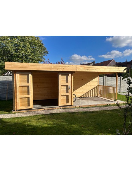 Blokhut met overkapping Brussel