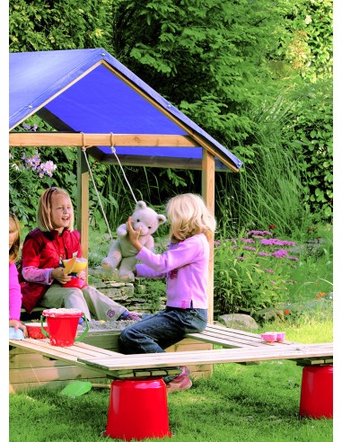 Deksel voor zandbak met zonnedak