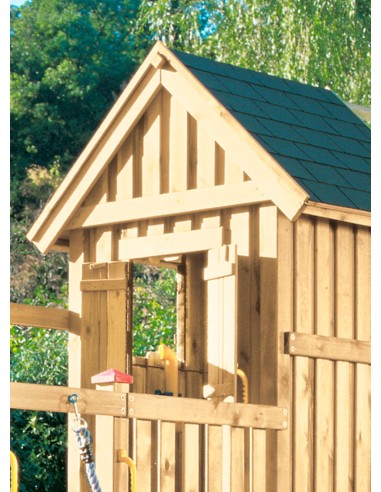 Houten dakgevels voor basistoren