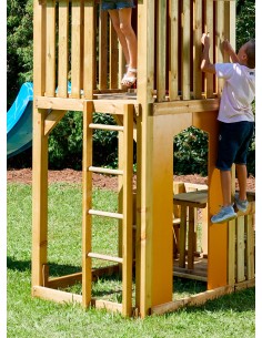 Houten schommeltoren ladder 2