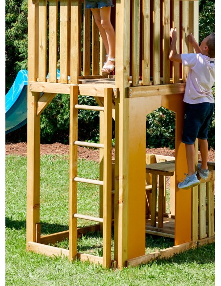 Échelle en bois pour tour de balançoire