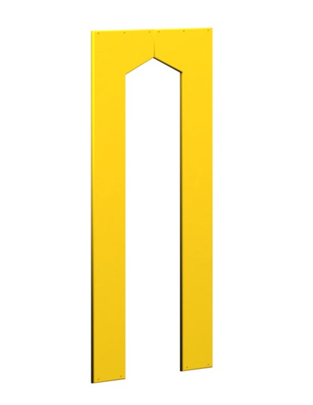 Paroi avec porte facile d'entretien, Jaune 90 x 138 cm