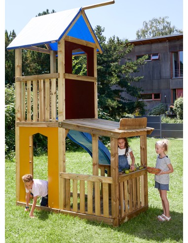 Grande véranda avec toit et plancher