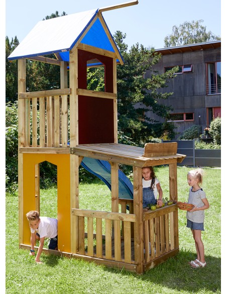 Grande véranda avec toit et plancher