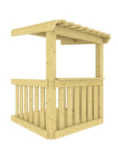 Grande véranda avec toit et plancher