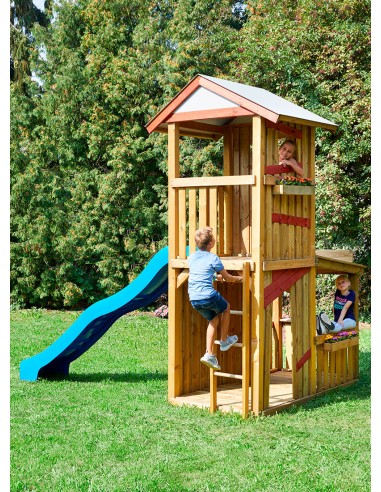 Houten schommeltoren ladder